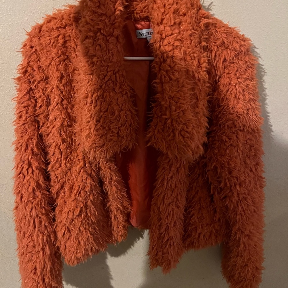 Rust orange jacket!